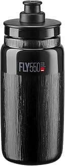 ELITE Fly Tex Water Bottle Black – Insulated Cycling Bottle with Thermal Protection – Lightweight & BPA-Free – 550ml – For Road Bike, MTB & Gravel Cycling