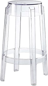 Modway Casper Modern Acrylic Counter Bar Stool in Clear - Fully Assembled