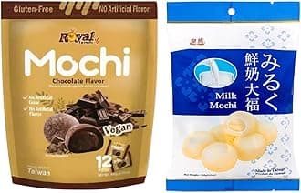 Royal Family Mochi - Korean Cuisine - Glutenous Rice Treats - 2 packs - Halal (Milk-Chocolate)