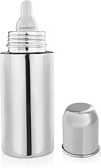 RB POINT Pack Of 1 Anti-Corrosion Home's And Kitchen 240 Ml Stainless Steel 304 Grade New Born Baby Feeding Bottle For Milk/Water Feeding