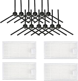 Replacement Parts for ILIFE V3 V3s V5 V5s Pro V50 V55 Robotic Vacuum Cleaner Accessories Kit, 6Pairs Side Brushes & 4 Filters