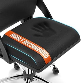 TranquilRelax Large Seat Cushion, Memory Foam Cushion for Long Sitting Hours on Office Chair, Car Seat, Non-Slip Chair Pad for Sciatica, Coccyx, Tailbone Pain Relief & Post-Surgery Recovery (Black)