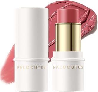 FALOCUTUS 2Pcs Cream Blush Makeup Stick,Monochromatic Multi-Stick Face Blush for Cheek,Lip and Eye,Matte and Dewy Finish for Long Wearing,Easy Application.BLISS
