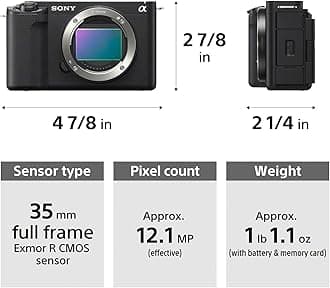 Sony Alpha ZV-E1 Full Frame Interchangeable Lens Mirrorless Vlog Camera - Black Body
