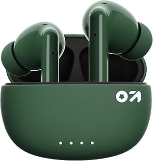 Audio W20 Truly Wireless in Ear Earbuds with 35H Playtime, Zen™ ENC Mic, 45ms Low Latency, 13mm Bass Drivers, Type-C Fast Charging, Touch Controls, IPX5 Ear Buds TWS (Pine Green)