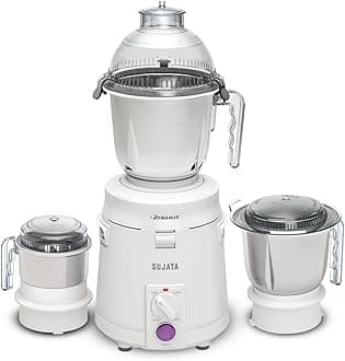 Sujata Dynamix, Mixer Grinder, 900 Watts, 3 Jars (White)