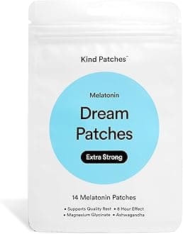 Kind Patches Melatonin Dream Patches Extra Strong - Sleep Patches - Sleep Aid with Ashwagandha and Magnesium for Rest - 14 Count