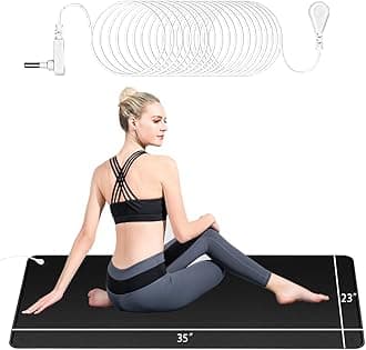 Grounding Mat for feet,Universal Grounding Pad with 15ft Straight Cord for Grounded Foot Pad,Computer Keyboard Mat,Fits for Better Working and Sleep(23 * 35IN)
