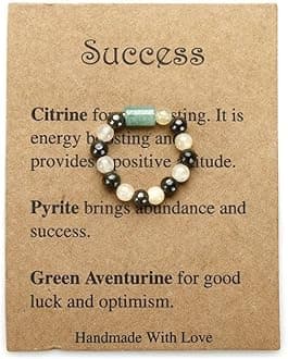 Natural Stone Stretch Rings for Women Men Handmade Crystal Beaded Anxiety Protection Rings Healing Stones Ring Holiday Birthday Jewelry Gifts