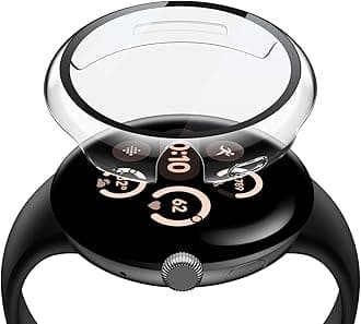 Misxi 2-Pack Hard PC Case Compatible with Google Pixel Watch 3 (2024) 41mm, Easy Installation Lightweight Ultra-Thin Protective Cover for Pixel Watch 3, Transparent