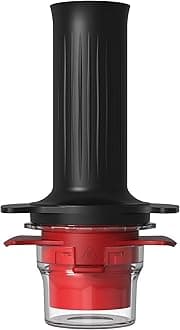 Cafflano P200 Coffee Maker, Authentic Espresso, Easy to Press, Manual, Lightweight, Compact, Outdoor, Cafe Latte, Red & Black, 3.9 x 2.8 x 6.9 inches (10 x 7 x 17.5 cm)