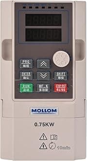 – MOLLOM VFD 0.75KW 1HP 3.8A 220V Single or Three Phase Input to 3 Phase 0-3000 Hz Output Variable Frequency Drive Inverter for Spindle Motor CNC Speed Control