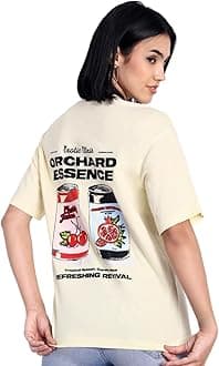 ECOTONIQUE Oversized Graphic Printed Women's Organic Cotton T-Shirt