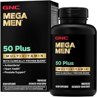 - Mega Men 50 Plus Multivitamin | Antioxidants | Heart Health | Prostate and Circulatory Support | 120 Count