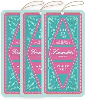Laundrin Paper Fragrance White Tea, 3pk - Closet Freshener - Closet Deodorizer Odor Eliminator - Sachets for Drawers and Closets - Drawer Fresheners for Clothes - Fresh Scents Sachet Packets