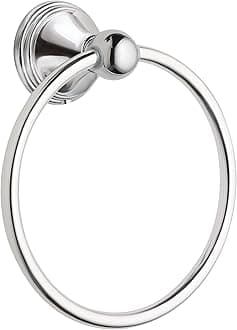 Moen Preston Collection Polished Chrome Bathroom Hand-Towel Ring, Wall Mounted Towel Holder, DN8486CH