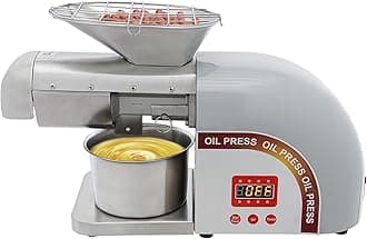 1800W Oil Press Machine Automatic Oil Extractor, Electric Oil Maker for Home Commercial, Stainless Steel Oil Pressure Machine for Nuts Walnut Linseed Peanut Sesame, Adjustable Temperature