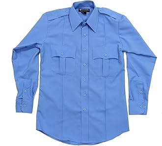 100% Polyester Long Sleeve Men's Uniform Shirt White