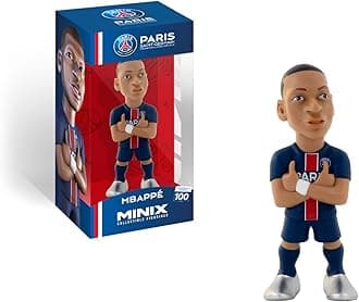 MINIX Bandai Paris Saint-Germain Mbappé Model | Collectable Mbappé Figure In 7 Shirt | Bandai Football Toys Range | Collect Your Favourite Football Figures And Teams