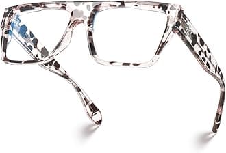 Chunky Square Trendy Blue Light Blocking Glasses TR90 with Preppy Look for Women Men ALBA