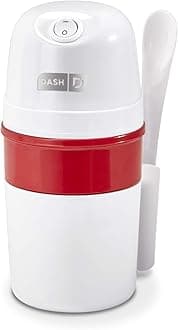 Dash My Pint Ice Cream Maker - Compact & Convenient Single-Serving Ice Cream Maker - Makes Gelato, Sorbet & Frozen Yogurt - 1.6 Cups, Red