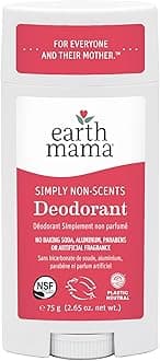 Earth Mama Simply Non-Scents Deodorant | Fragrance-free + Safe for Sensitive Skin, Pregnancy and Breastfeeding, Contains Organic Calendula and Coconut Oil, No Baking Soda or Aluminum, 2.65-Ounce