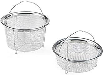 Instant Pot Official Mesh Steamer Basket Set, Stainless Steel, Dual-Purpose Steamer & Strainer, Easy-Lift Handle, Dishwasher Safe, Rust-Resistant, Essential Accessory for Healthy Cooking