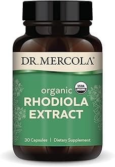 Dr. Mercola Rhodiola Extract, 30 Servings (30 Capsules), Dietary Supplement, Supports Mood and Stress Management, Non-GMO, Certified USDA Organic
