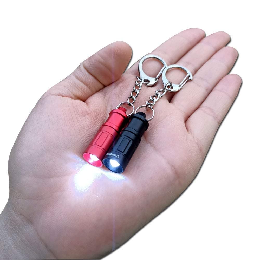 e1 Smallest Keychain Flashlight Micro Tiny Mini Keychain Light Long-Lasting Safety Light for Everyday Carry Emergencies Outdoor Dog Walking Hiking Camping Nice Gift for Parents Kids