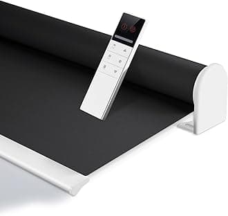 - ZSHINE Motorized Blackout Window Blinds Customize Width (23-95 Inches) Remote Control Wireless and Rechargeable Roller Shades Blinds for Windows, Home, Office, Hotel, Club, Restaurant(82010M)