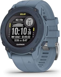 Garmin Descent™ G1 Solar, Rugged Dive Computer with Solar Charging Capabilities, Multiple Dive Modes, Activity Tracking, Hurricane Blue