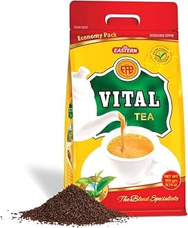 Vital Kilo Zip Pouch, Handpicked Kenyan Tea, Leaf Blend with Strong Caffeine, Bold & Full-Bodied Flavor, Ideal for Milk Tea & Black Tea, Loose Tea (31.74 oz)