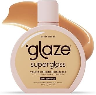 Glaze Super Gloss Color Conditioning Gloss – Medium to Dark Blonde Hair – Rinse Out Semi-Permanent Hair Gloss that Enhances Color and Boosts Shine & Hydration