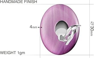 Retro Large Round or Flower Clip on Earrings, Non Pierced Ears for Women (Style 18 - Lilac)