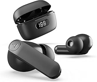 boAt Airdopes 121 PRO True Wireless Earbuds with boAt Signature Sound, Quad Mic ENx™, Beast™ Mode for Gaming, 40H Playtime, IWP™, IPX4, Battery Indicator Screen(Active Black)