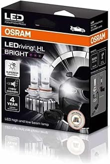 OSRAM LEDriving® HL BRIGHT, ≜ HB3(9005)/H10/HIR1, LED High/Low Beam Lamps, Off-road only, non ECE,+300% more brightness, 6000K, Hanging Folding box (2 lamps)