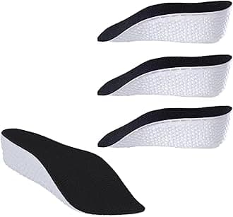 Orthopedic High-Elastic Insoles - Arch Support, Height-Increasing Insoles, Relief for Plantar Fasciitis and Flat Feet (2 Pairs, Black, 1.5cm)