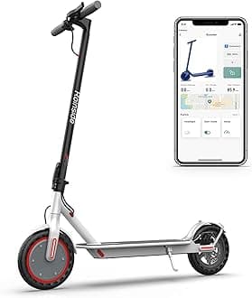 Electric Scooter - 8.5"/10'' Solid Tires, 350W/500W Motor, Up to 19-22MPH and 21-24Miles Long-Range Portable Commuting Scooter for Adults with Double Braking System and App