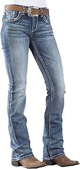 - Women Bootcut Jeans 90s Mid Rise Straight Leg Stretchy Boot Cut Denim Pants Trendy