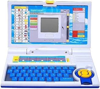 Cable World Educational Laptop Computer Toy for Kids Above 3 Years - 20 Fun Activity Learning Machine, Now Learn Letter, Words, Games, Mathematics, Music, Logic, Memory Tool,Pink