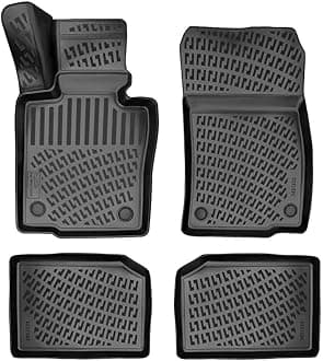RizLiner Mini Countryman 2011-2016 Custom Fit Floor Mats Rubber 3D Car Mats Laser Measured Floor Liners All Weather Heavy Duty Waterproof Odorless Non-Slip TPE (Front & Rear, Black)