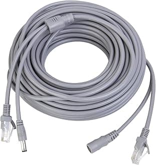 10M/33ft Ethernet Cable Cat5e Network LAN/Power Extension Cord for CCTV Security Cameras