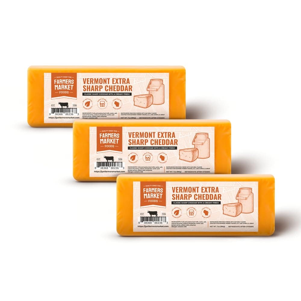 FM Cheese Block 3pk 7oz Parent (3-Pack, Extra Sharp Cheddar)