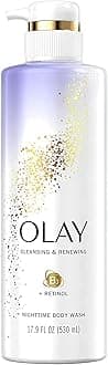 Olay - Cleansing & Renewing Nighttime Body Wash with Retinol - 17.9 fl oz (Pack of 3)