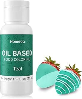 Oil Based Food Coloring for Chocolate - 30 Milliliters Upgraded Oil Teal Food Color for Baking Cake Decorating, Edible Food Dye for Candy Melts Cookies Easter Egg Icing Fondant Meringues