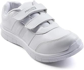Liberty Uniform School Shoes for Kids with PVC Sole & Upper | Comfortable Footbed | Padded Foam Insole | Quick-Wear Velcro Closure | Stylish & Lightweight