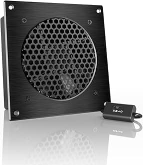 AC Infinity AIRPLATE S3 6" Quiet Cooling Fan System with Speed Control for Home Theater AV Cabinet