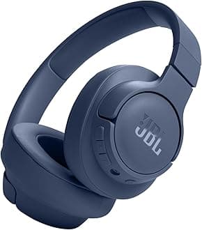Tune 720BT - Wireless Over-Ear Headphones with JBL Pure Bass Sound, Bluetooth 5.3, Up to 76H Battery Life and Speed Charge, Lightweight, Comfortable and Foldable Design (Blue)
