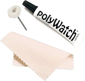 Plastic Watch Cleaning Kit – 5ml Watch Polish Scratch Remover for Plastic, Acrylic & Hesalite Crystals – Includes Buffing String & Polishing Cloth – Restores Clarity