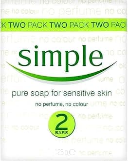 Simple Pure Soap for Sensitive Soap 125g (Pack of 2)